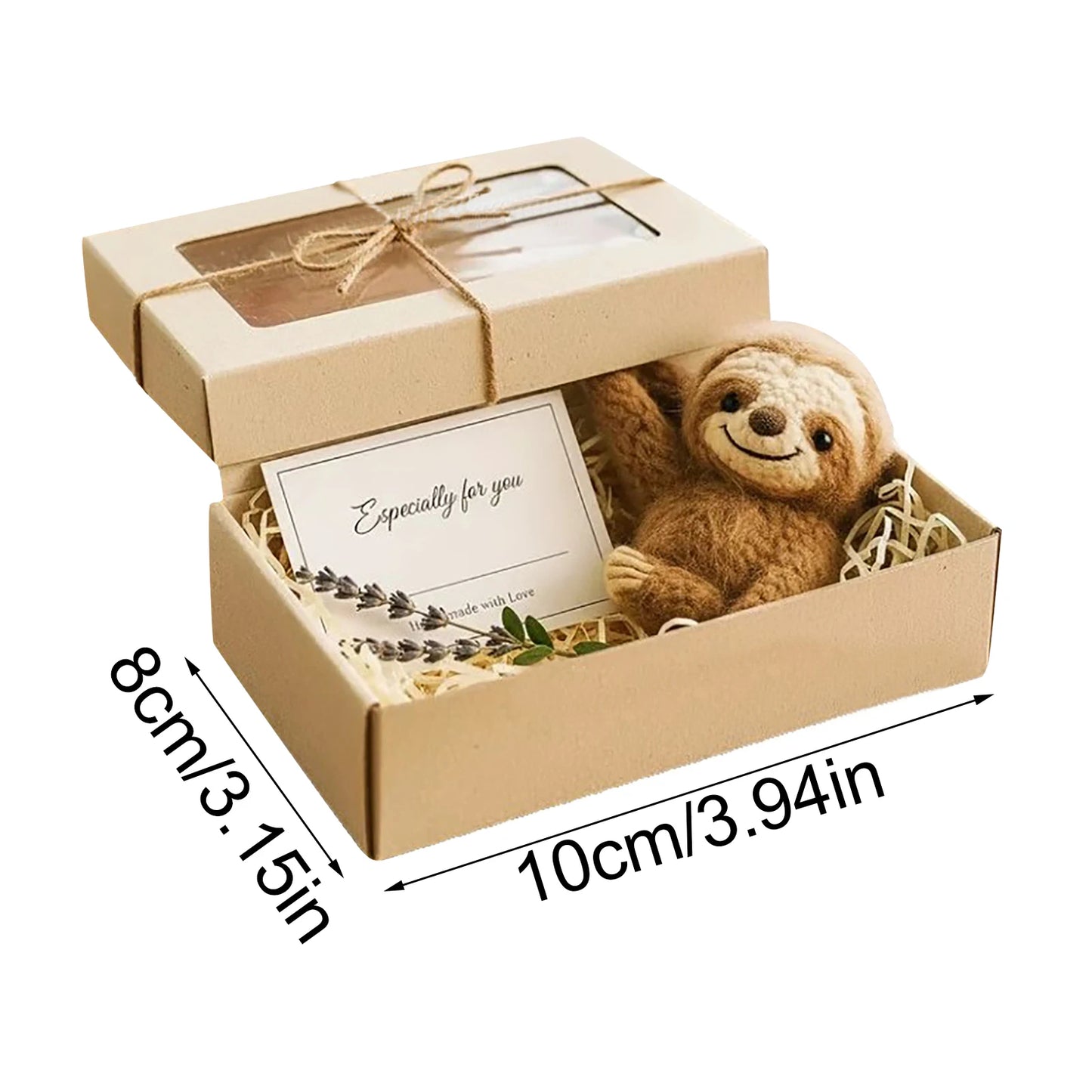 Christmas Sloth Gift Handmade Crochet Sloth In Gift Box For Home Decorations Car Decorative Items Festive Christmas Gifts