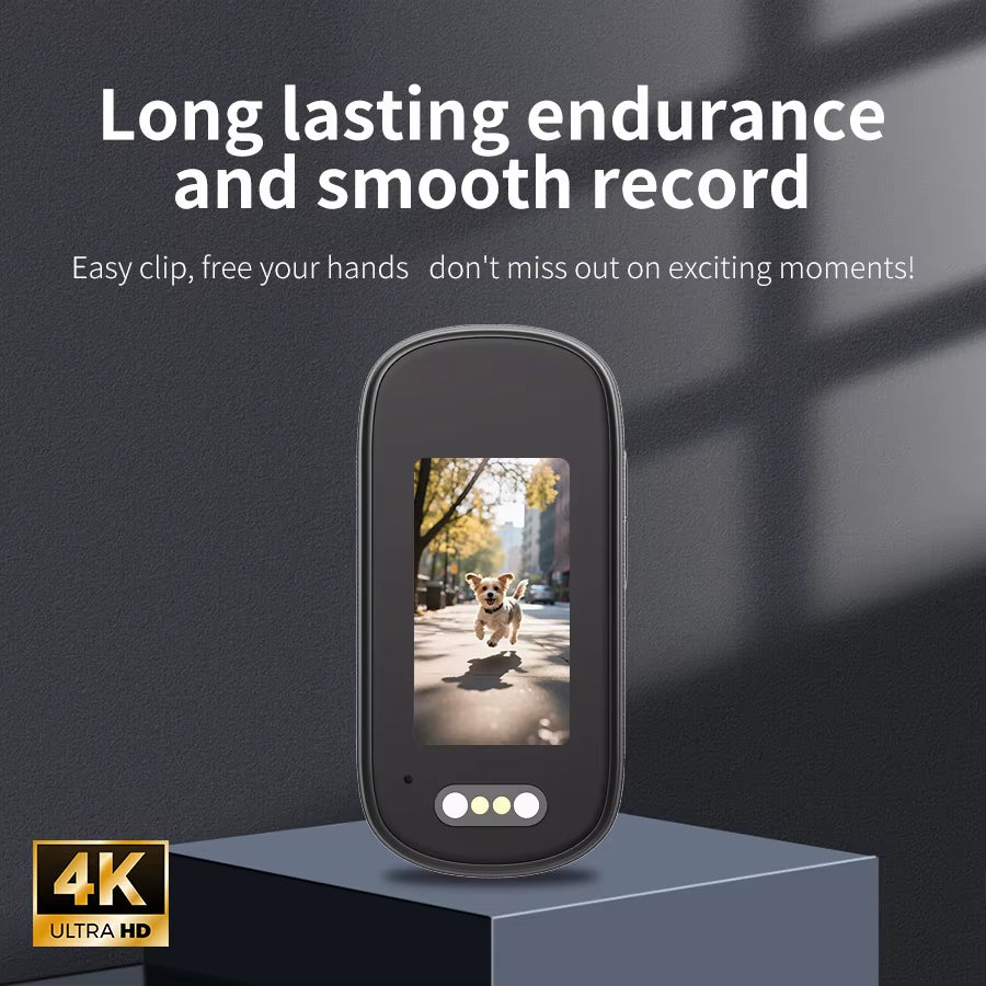 4K Pixel Cat and Dog Pet Camera, Mini Thumb Camera, Outdoor Bicycle Camera, Motorcycle Wide-Angle Camera, Portable Helmet Camera