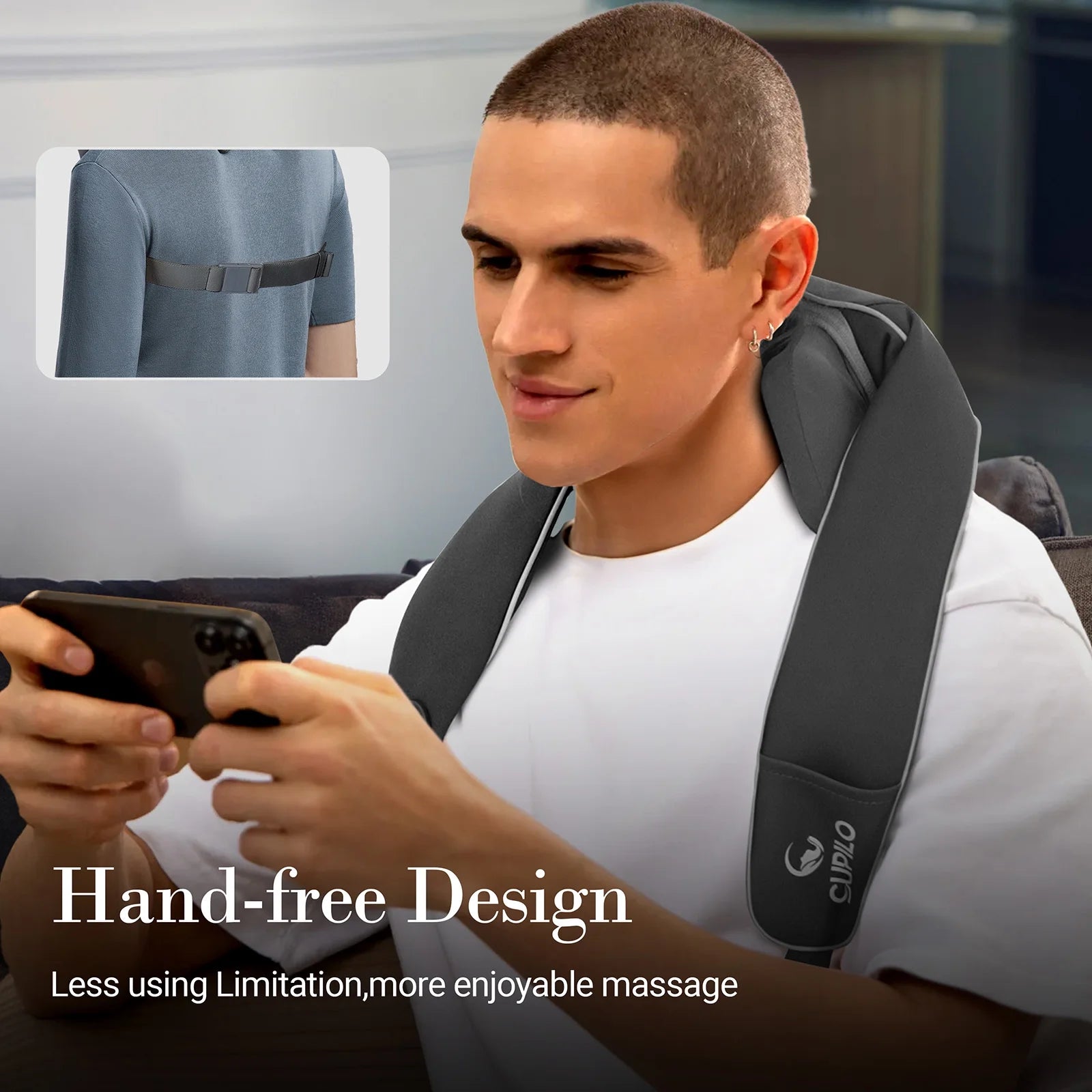 Shiatsu Neck and Back Massager with Heat & Remote Control, 6D Cordless Electric Deep Tissue Kneading Massage Pillow for Shoulder Leg Body Muscle Pain Relief, Gift for Men Women Home Office Use