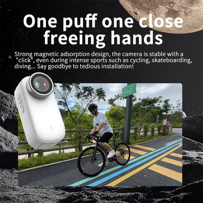 4K Pixel Cat and Dog Pet Camera, Mini Thumb Camera, Outdoor Bicycle Camera, Motorcycle Wide-Angle Camera, Portable Helmet Camera