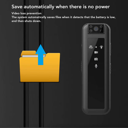 1080P Camera Video Recorder Wearable Video Camera with LED Indicator Light Clip Clip Camera Video Camera