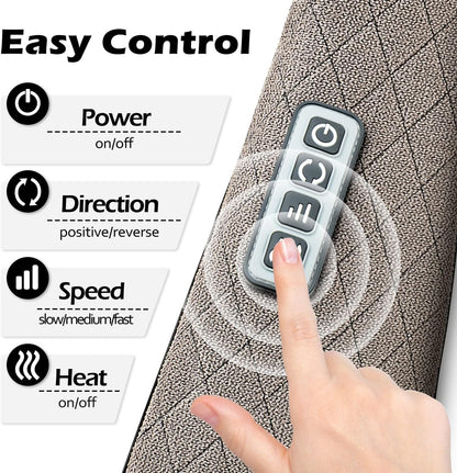 Electric Neck Back Massager Pillow 3D Kneading with Heat for Shoulder,Lower Back