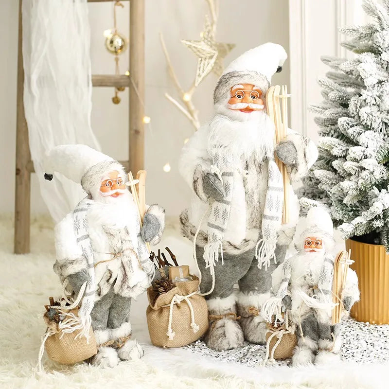 60cm Large Santa Claus Merry Christmas Decorations for Home Happy New Year 2023 Santa Claus Doll Window Decorations Home gift