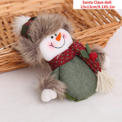 Navidad Natal Gift Snowman Doll Cloth Ornament Merry Christmas Decoration For Home 2021 Xmas Pendent New Year 2022