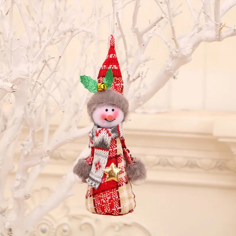 Navidad Natal Gift Snowman Doll Cloth Ornament Merry Christmas Decoration For Home 2021 Xmas Pendent New Year 2022