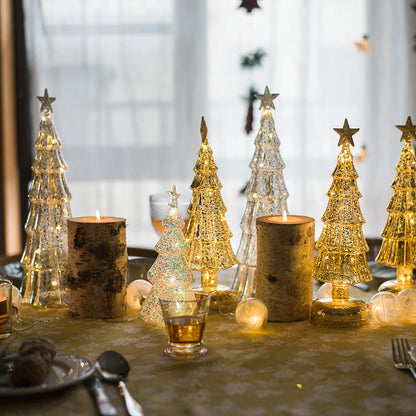 Glass LED Night Lights Luminous Decoration Home Living Room Hotel Table Bedside Desktop Christmas Atmosphere Decorative Ornament