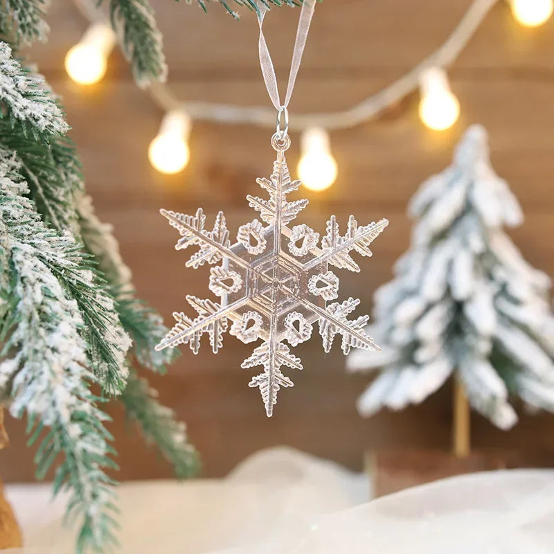 Crystal Christmas Decorations Christmas Transparent Snowflake Pendants Decorations Christmas Decorations for Home Home Decor
