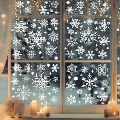 Christmas Window Electrostatic Sticker Cartoon Santa Claus Elk Snowflake Glass Sticker Merry Christmas Decor Happy New Year 2026