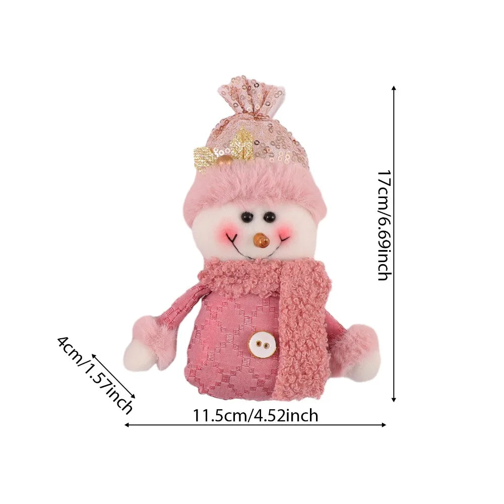 Navidad Natal Gift Snowman Doll Cloth Ornament Merry Christmas Decoration For Home 2021 Xmas Pendent New Year 2022