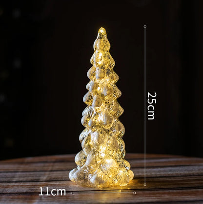Glass LED Night Lights Luminous Decoration Home Living Room Hotel Table Bedside Desktop Christmas Atmosphere Decorative Ornament