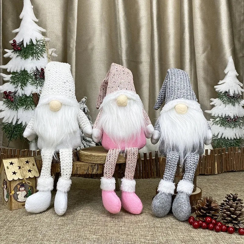 Christmas Decoration Supplies Nordic Style Decorative Dolls Christmas Decorations Faceless Elderly Dolls Window Display