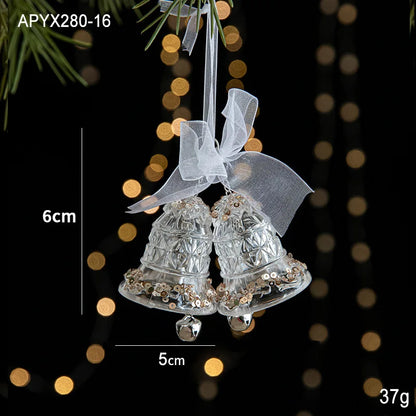 Christmas Home Decorations Crystal Acrylic Ornaments Snowflake Elk Xmas Tree Hanging Pendants Navidad 2024 New Year Gift 2025