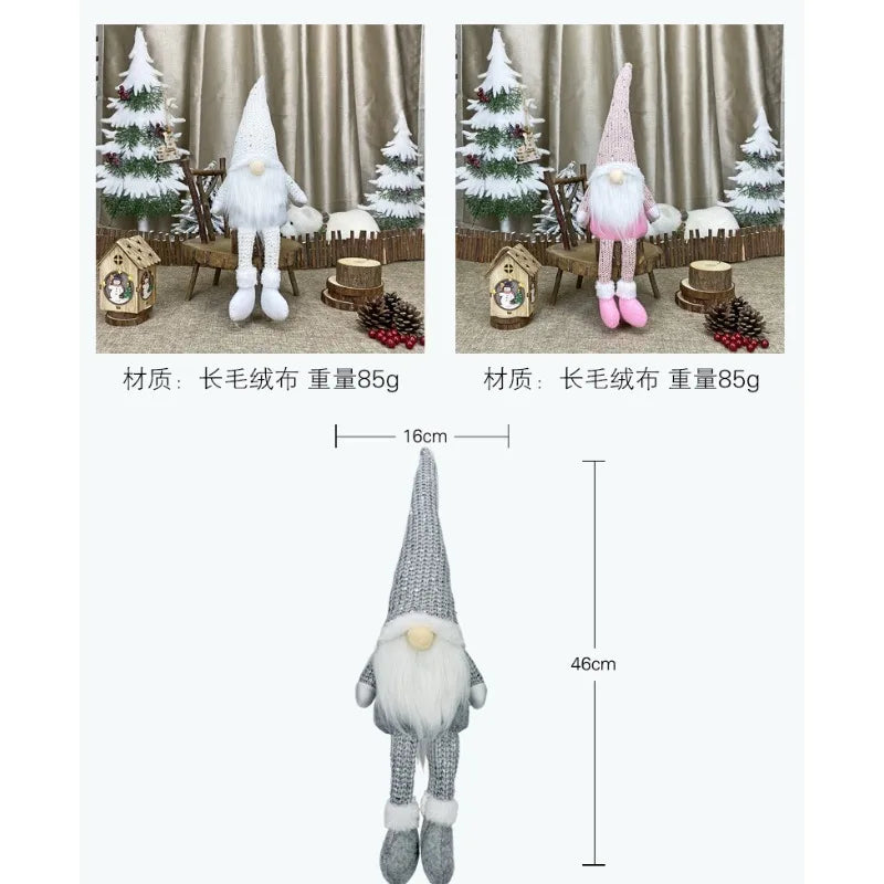 Christmas Decoration Supplies Nordic Style Decorative Dolls Christmas Decorations Faceless Elderly Dolls Window Display
