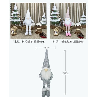 Christmas Decoration Supplies Nordic Style Decorative Dolls Christmas Decorations Faceless Elderly Dolls Window Display