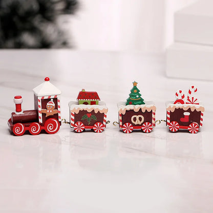 Moving Wooden Christmas Train - Home Xmas Ornament, Noel Navidad Gifts & Happy New Year 2025 Christmas Decor