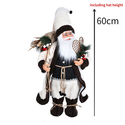 60cm Large Santa Claus Merry Christmas Decorations for Home Happy New Year 2023 Santa Claus Doll Window Decorations Home gift
