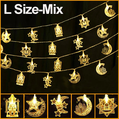 1-10M Christmas Snowflake star light string Moon star string lights for Xmas Party Supplie Tree Garden home Decorations
