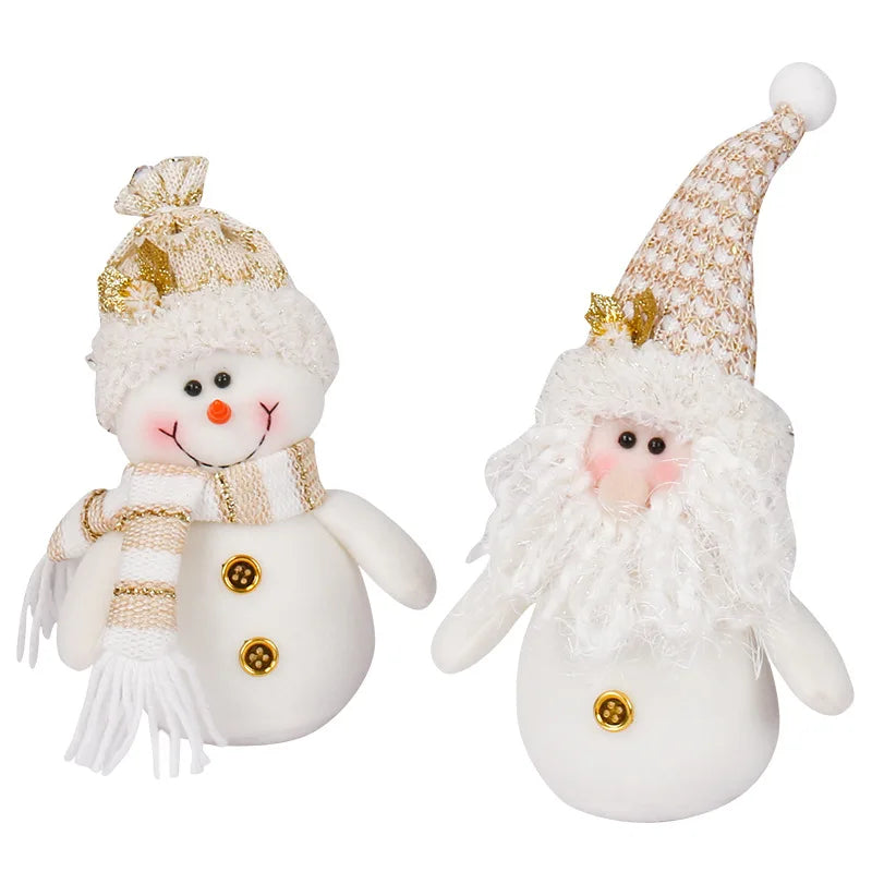 Navidad Natal Gift Snowman Doll Cloth Ornament Merry Christmas Decoration For Home 2021 Xmas Pendent New Year 2022
