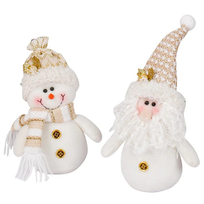 Navidad Natal Gift Snowman Doll Cloth Ornament Merry Christmas Decoration For Home 2021 Xmas Pendent New Year 2022