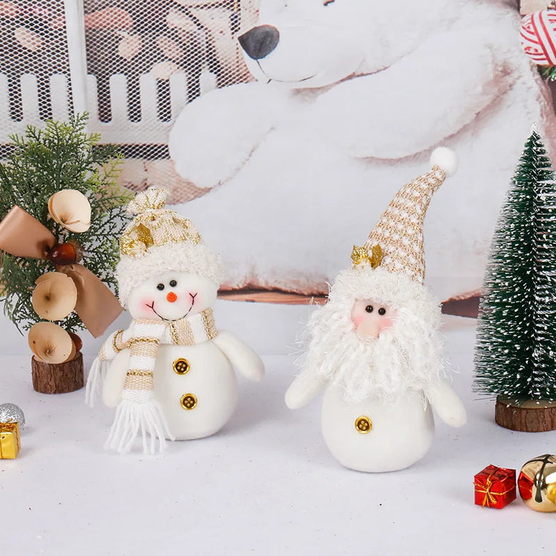 Navidad Natal Gift Snowman Doll Cloth Ornament Merry Christmas Decoration For Home 2021 Xmas Pendent New Year 2022