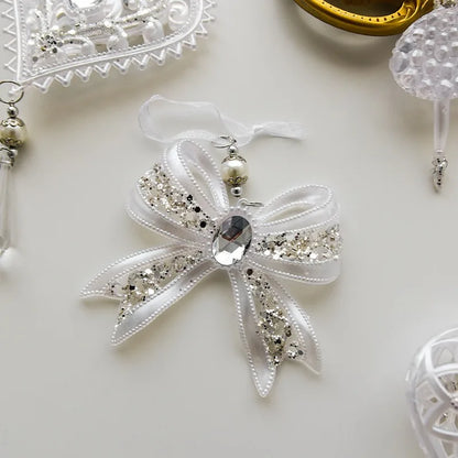 Christmas Home Decorations Crystal Acrylic Ornaments Snowflake Elk Xmas Tree Hanging Pendants Navidad 2024 New Year Gift 2025