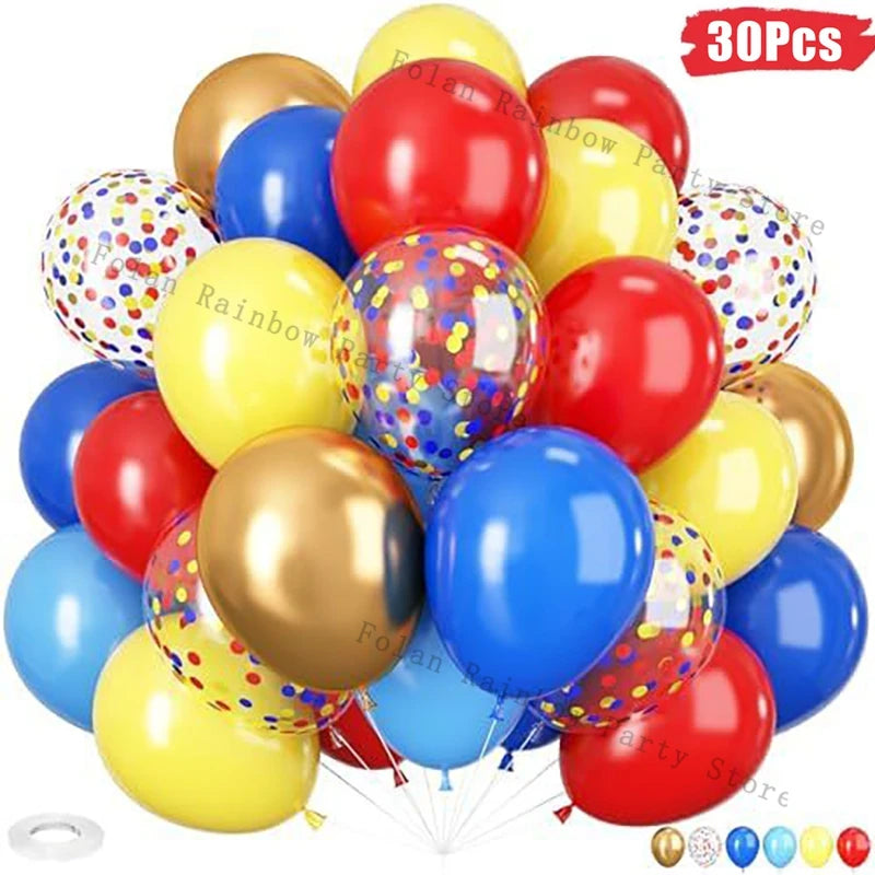 30PCS Red Green Balloon 10/12inch Christmas Balloon Set Gold White Latex Ballon for Christmas Decoration Birthday Party Supplies