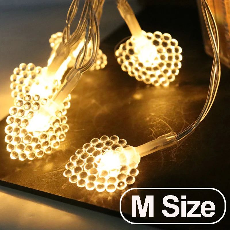 1-10M Christmas Snowflake star light string Moon star string lights for Xmas Party Supplie Tree Garden home Decorations