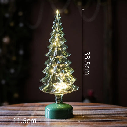 Glass LED Night Lights Luminous Decoration Home Living Room Hotel Table Bedside Desktop Christmas Atmosphere Decorative Ornament