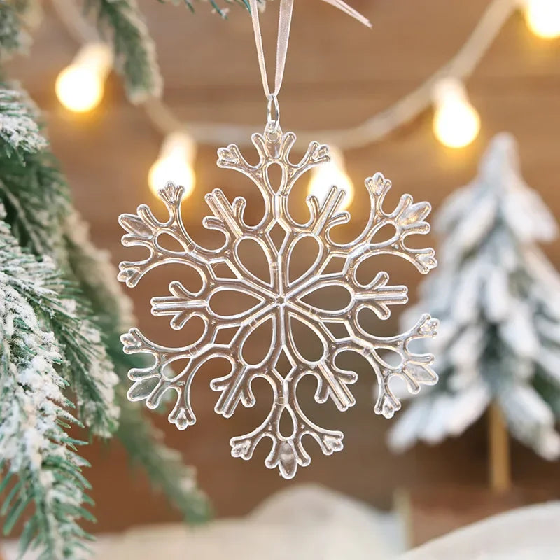 Crystal Christmas Decorations Christmas Transparent Snowflake Pendants Decorations Christmas Decorations for Home Home Decor