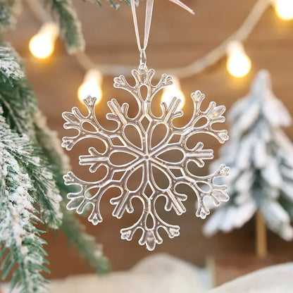 Crystal Christmas Decorations Christmas Transparent Snowflake Pendants Decorations Christmas Decorations for Home Home Decor