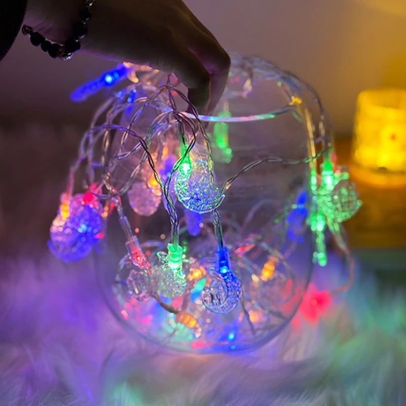 Elk Xmas Tree String Lamp Lights Christmas Tree Warm Atmosphere Decorations New Year Gifts Merry Christmas LED String Light Star