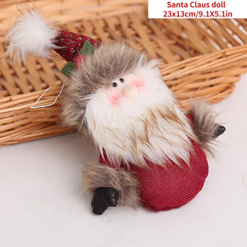 Navidad Natal Gift Snowman Doll Cloth Ornament Merry Christmas Decoration For Home 2021 Xmas Pendent New Year 2022