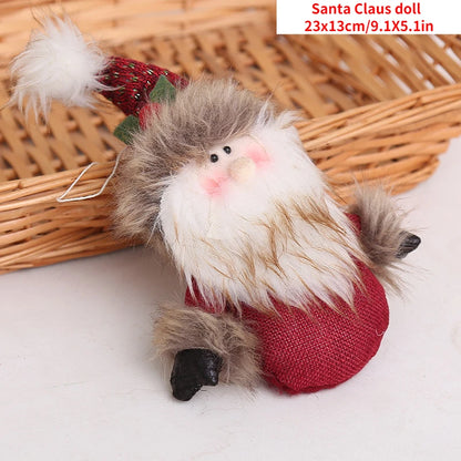 Navidad Natal Gift Snowman Doll Cloth Ornament Merry Christmas Decoration For Home 2021 Xmas Pendent New Year 2022