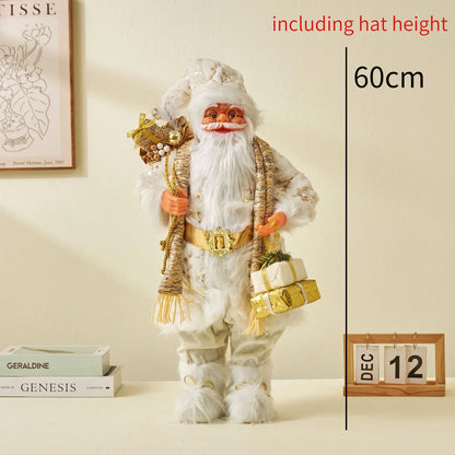60cm Large Santa Claus Merry Christmas Decorations for Home Happy New Year 2023 Santa Claus Doll Window Decorations Home gift