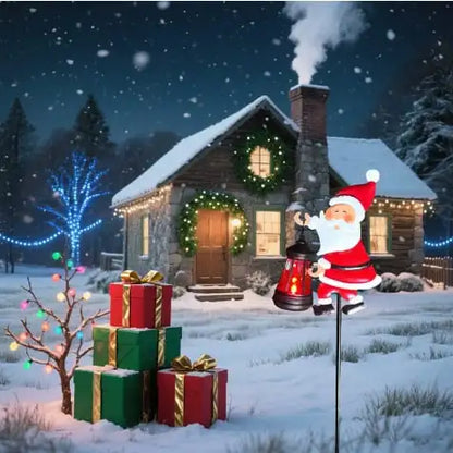 Solar Santa Claus Kettle Lights Garden Lawn Christmas Lights Kettle Ground Lamp Solar Night Lights Outdoor Decoration