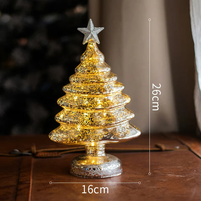 Glass LED Night Lights Luminous Decoration Home Living Room Hotel Table Bedside Desktop Christmas Atmosphere Decorative Ornament