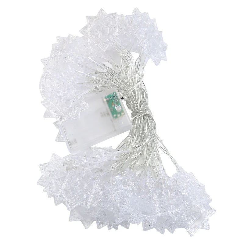 2M 10Lights Eid Mubarak Moon Star Castle Light String Ramadan Kareem Colorful Lights Islamic Muslim Eid Party Decor Lamp String