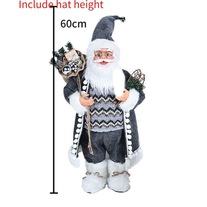 60cm Large Santa Claus Merry Christmas Decorations for Home Happy New Year 2023 Santa Claus Doll Window Decorations Home gift