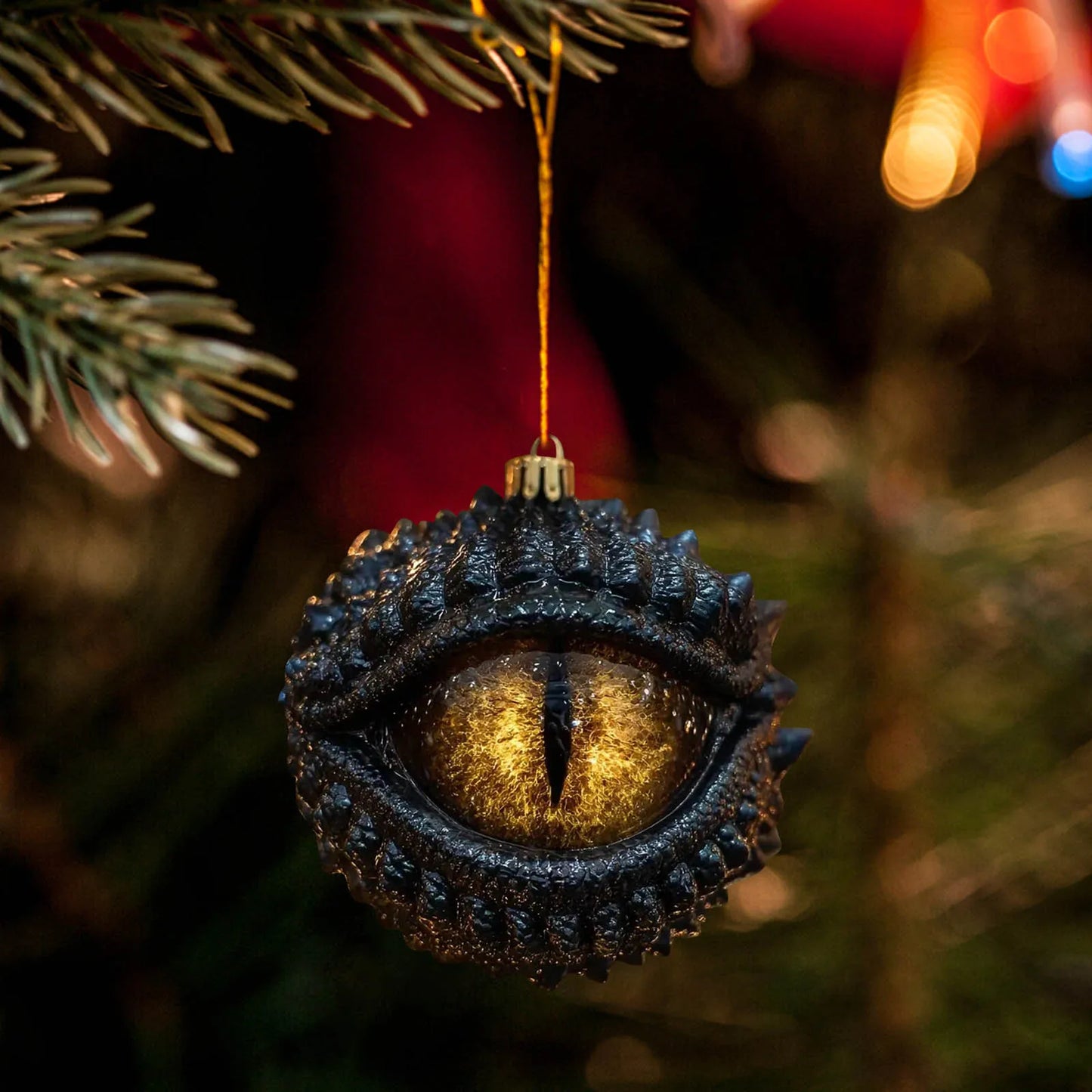 Dragon Eye Shaped Acrylic Christmas Ornament Dark Christmas Decoration Hanging Ornament Festive Atmosphere Item Christmas Gnome