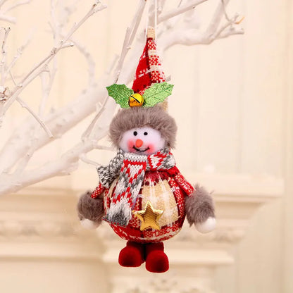 Navidad Natal Gift Snowman Doll Cloth Ornament Merry Christmas Decoration For Home 2021 Xmas Pendent New Year 2022