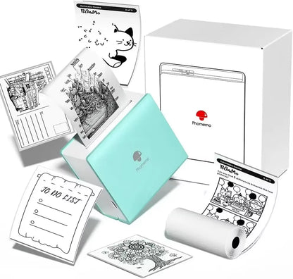 M02 Portable Mini Sticker Printer Thermal Pocket Photo Printer Bluetooth Wireless Picture Printer Portable for Phone