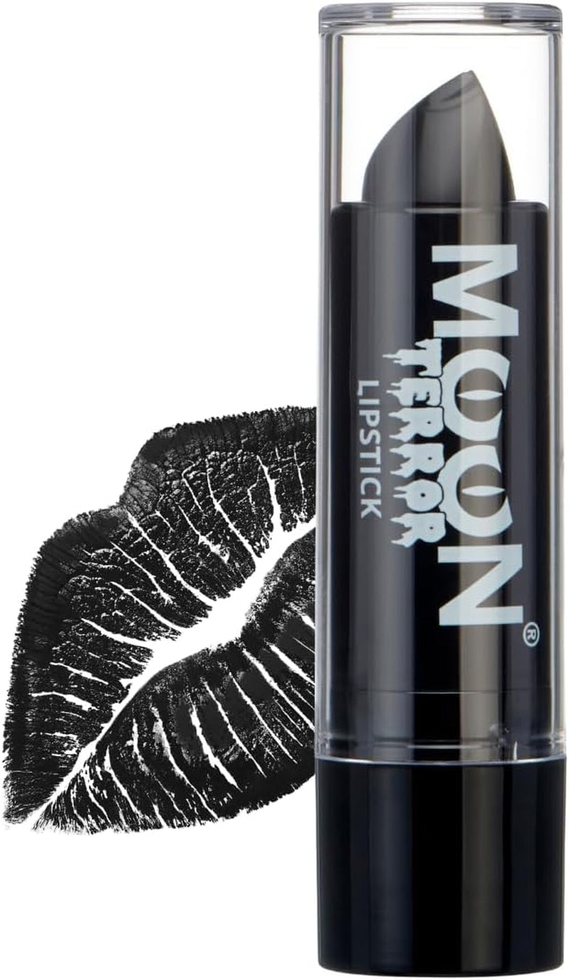 Halloween Lipstick Midnight Black - SFX Make Up, Special Effects Make up - 0.17Oz