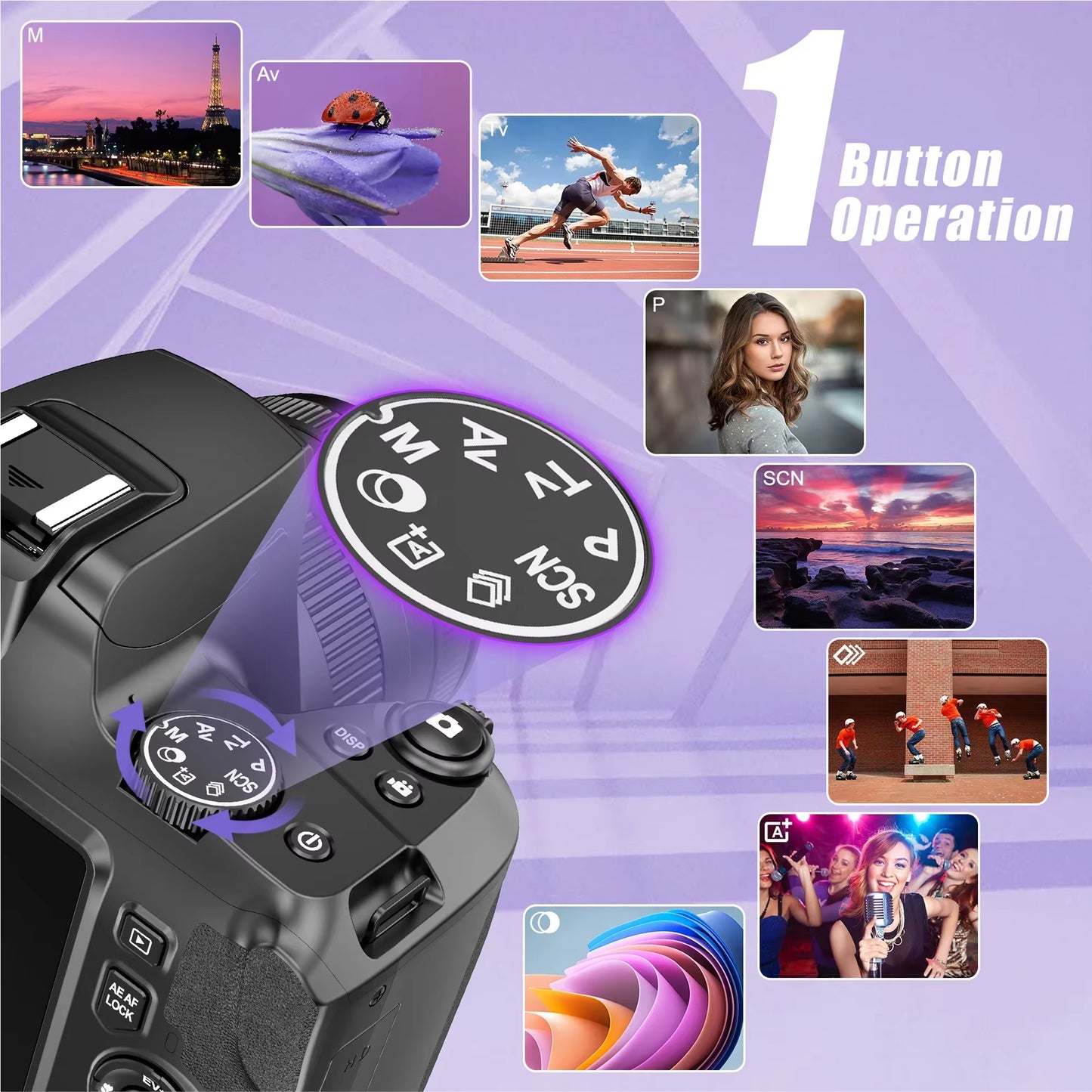 Digital Camera 4K SLR Camera 64MP Digital Photography Camera 10X Optical Zoom Youtuber Camera Webcam Digital Photography Camera