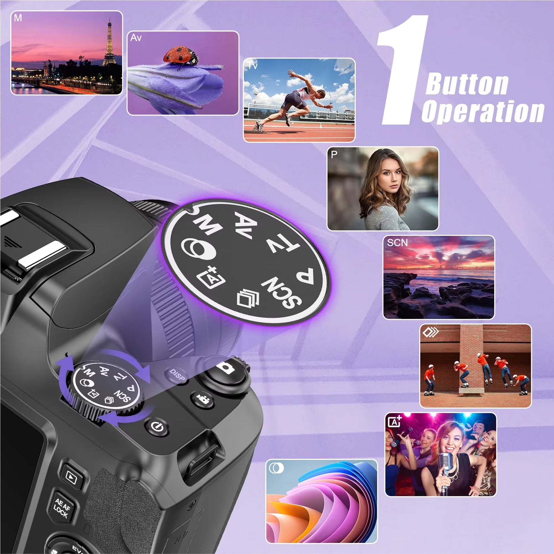 Digital Camera 4K SLR Camera 64MP Digital Photography Camera 10X Optical Zoom Youtuber Camera Webcam Digital Photography Camera